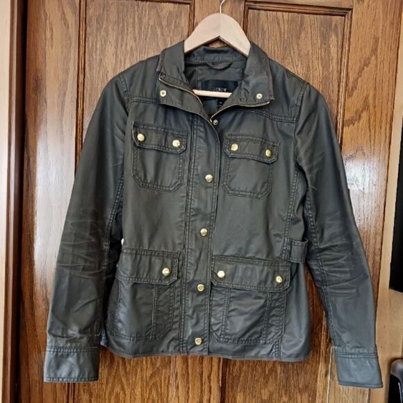 J CREW Downtown Field Jacket Green/Brown - Picture 11 of 14
